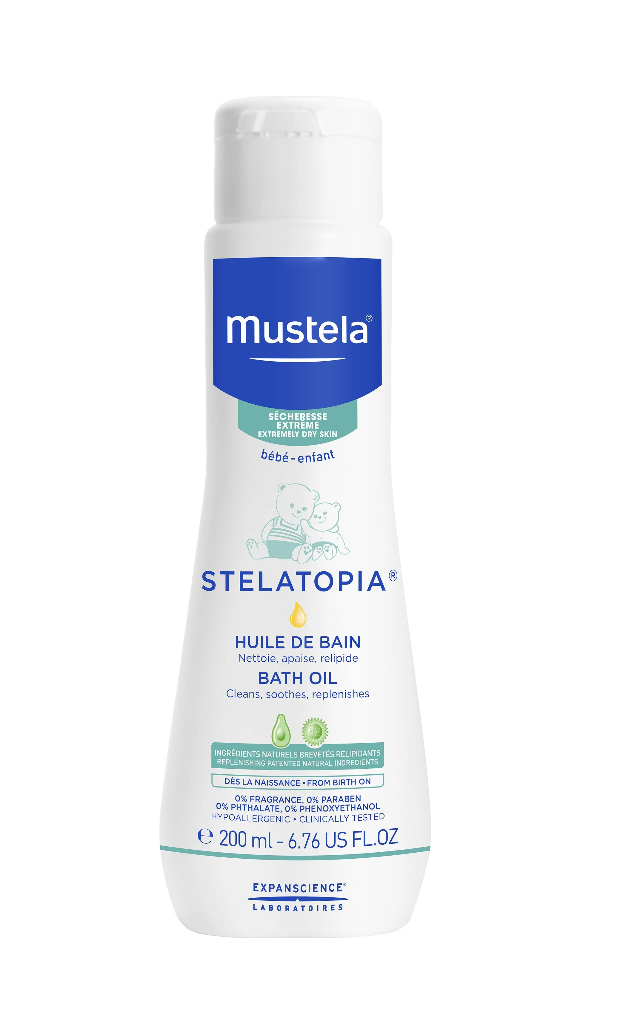 Mustela STELATOPIA Olej do koupele pro ekzematickou pokožku 200 ml