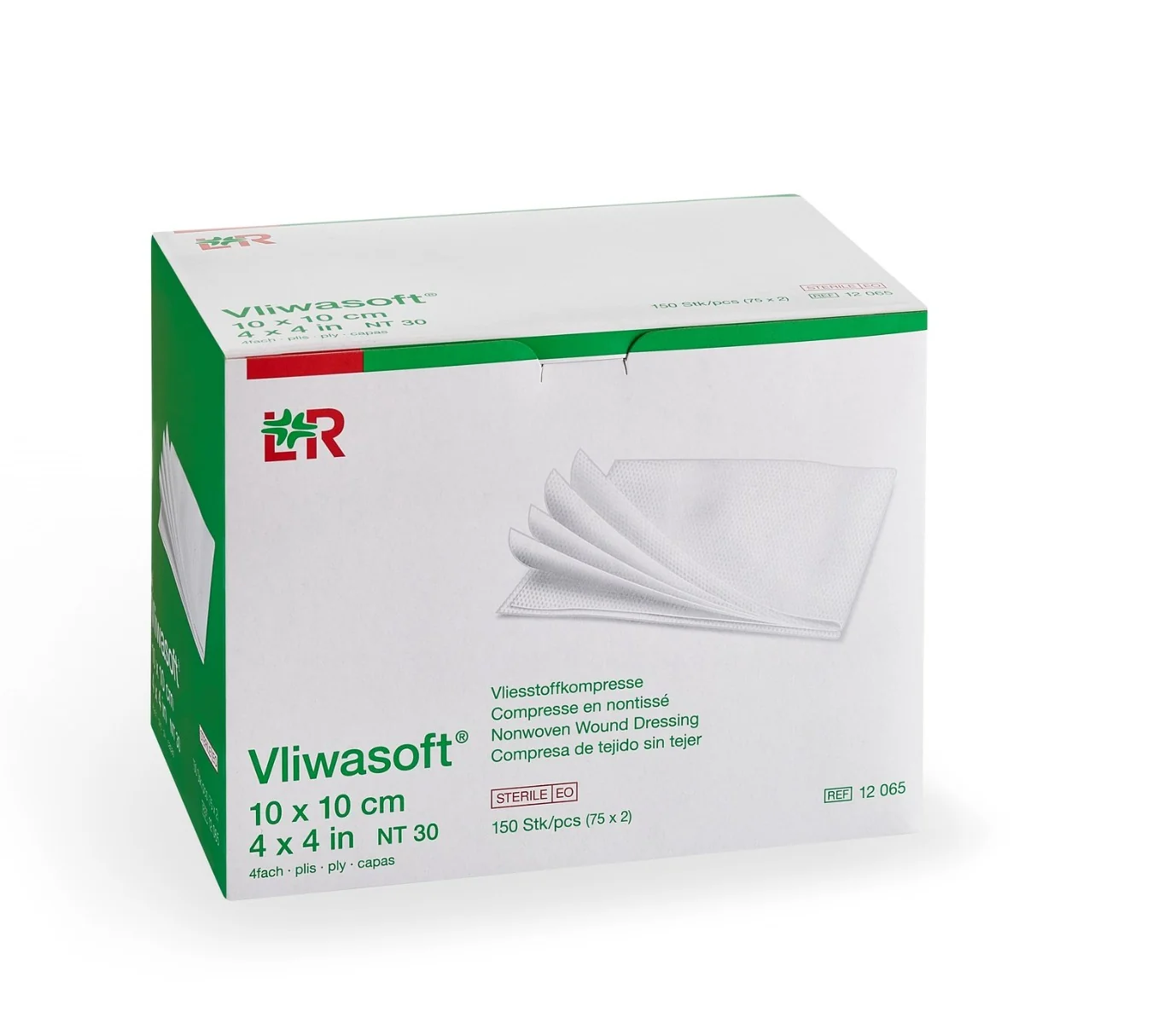 Vliwasoft Komprese z netkané textilie sterilní 10 x 10 cm 150 ks