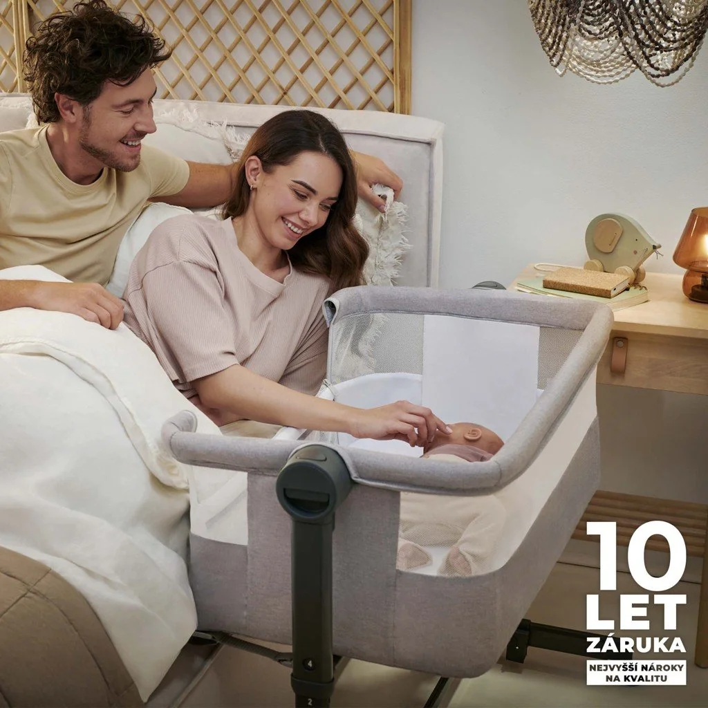 Kinderkraft Postýlka dětská polohovatelná Nestee Up2 Light Grey
