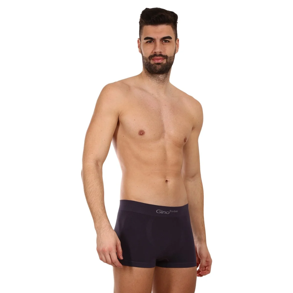 Gino Pánské boxerky bezešvé bambusové šedé (53004) M