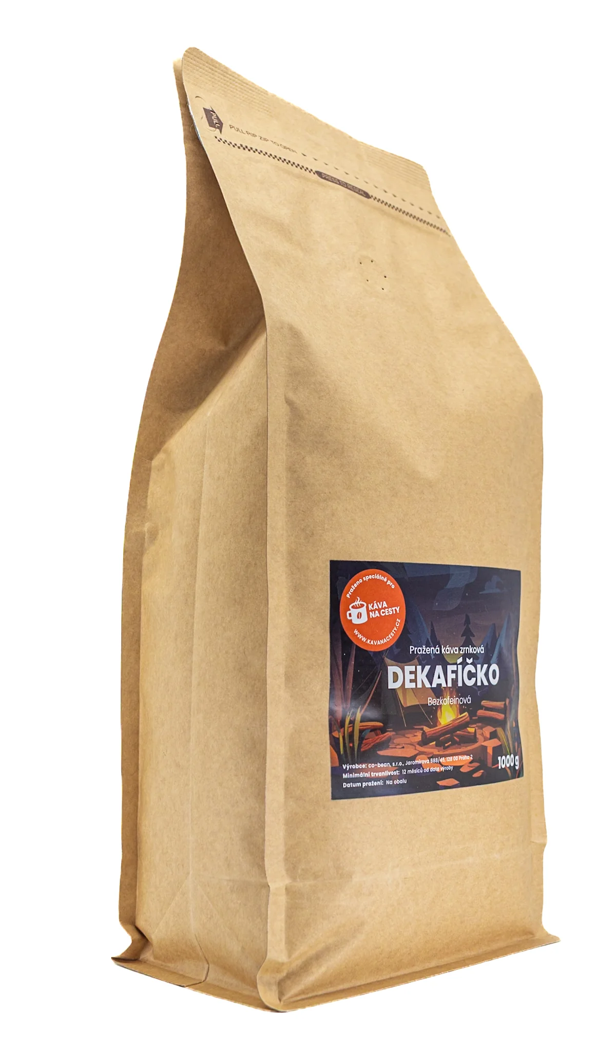 Káva na cesty Dekafíčko 1 kg Zrnková káva