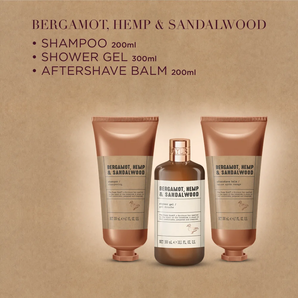 Baylis & Harding Pánská dárková sada péče o tělo Bergamot, Konopí & Santalové dřevo 3 ks