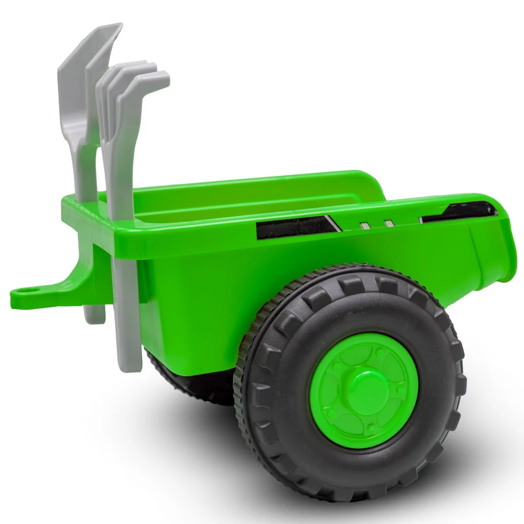 Baby Mix Dětské odrážedlo traktor s vlečkou Benny  zelený