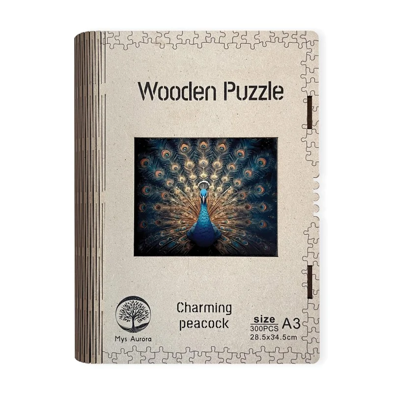 EPEE Wooden puzzle Charming peacock A3