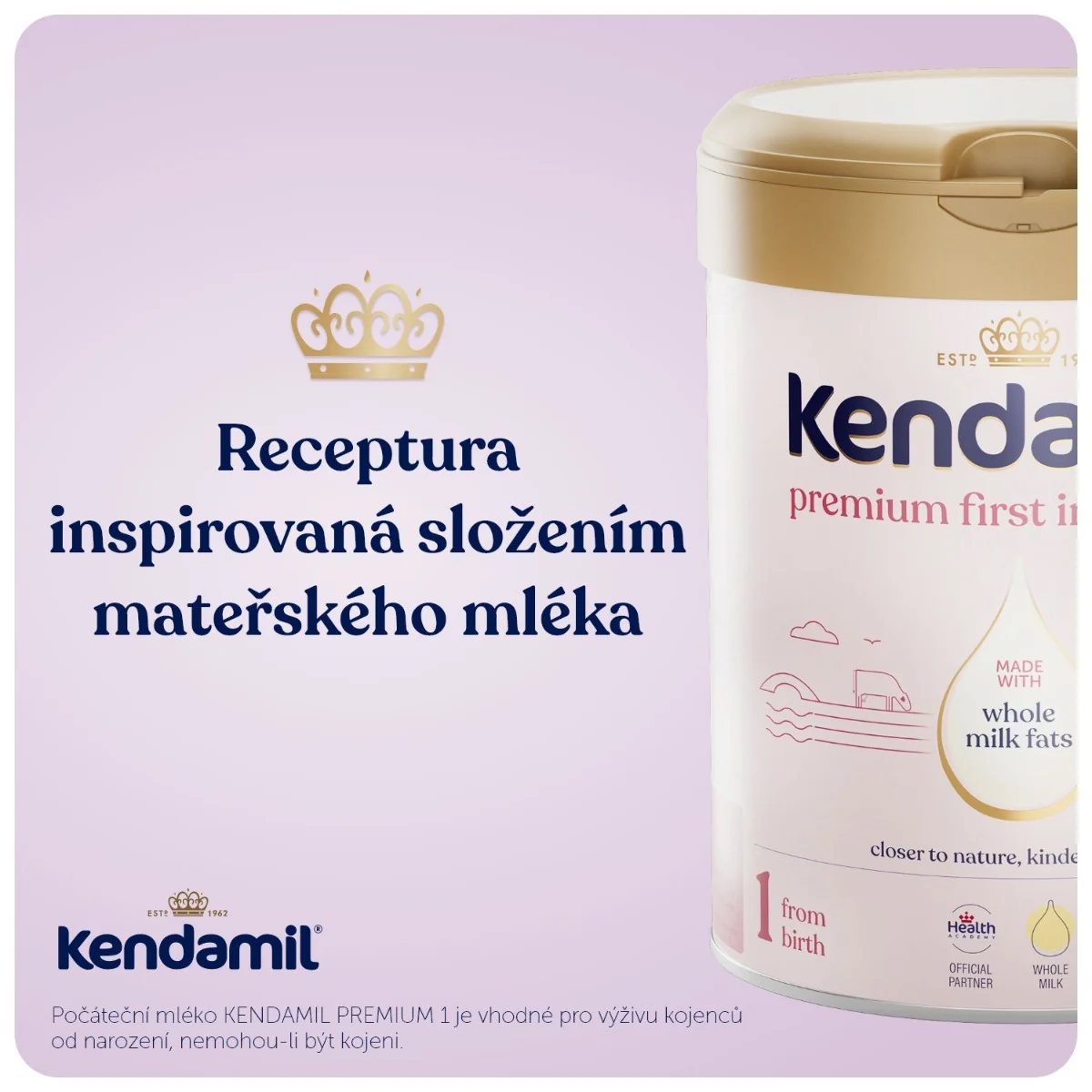 Kendamil 1 Premium Kojenecké počáteční mléko 800 g