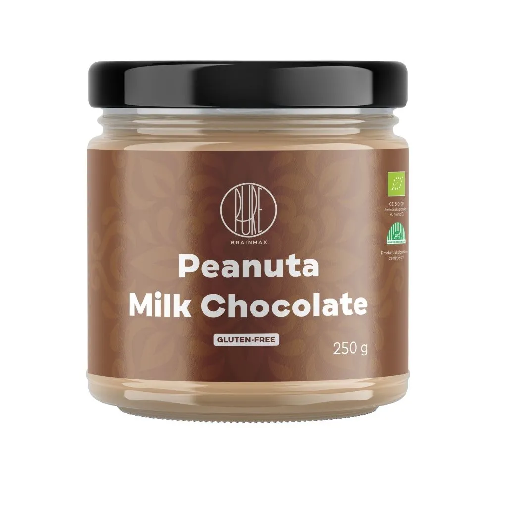 BrainMax Pure Peanuta Arašídový krém s mléčnou čokoládou BIO 250 g