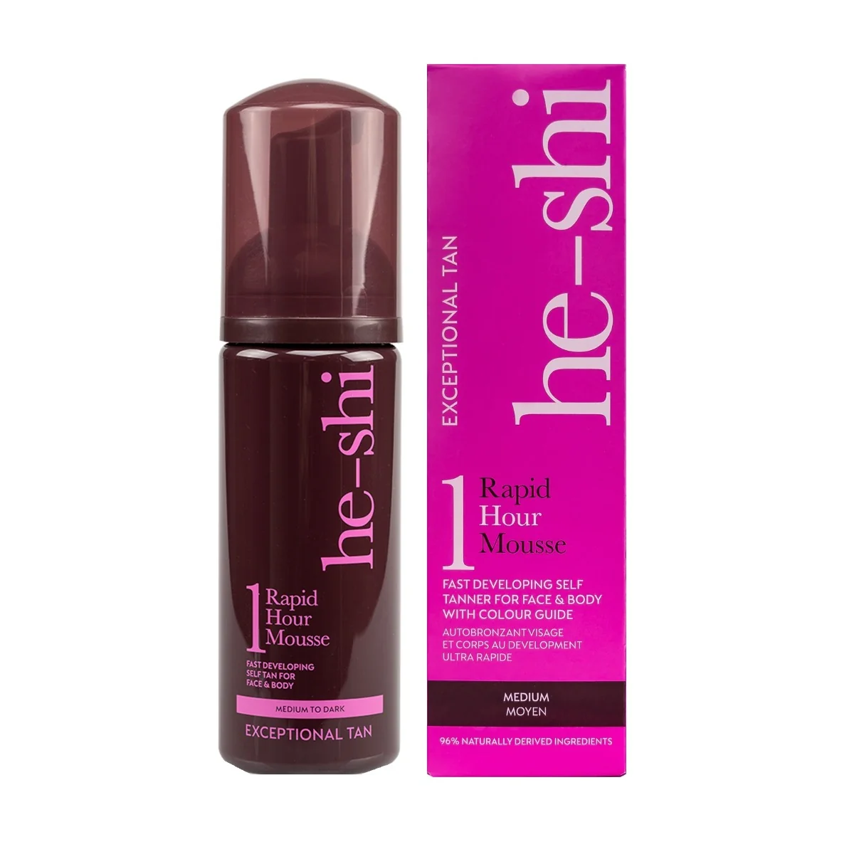 he-shi Rapid 1 Hour Mousse samoopalovací pěna 150 ml