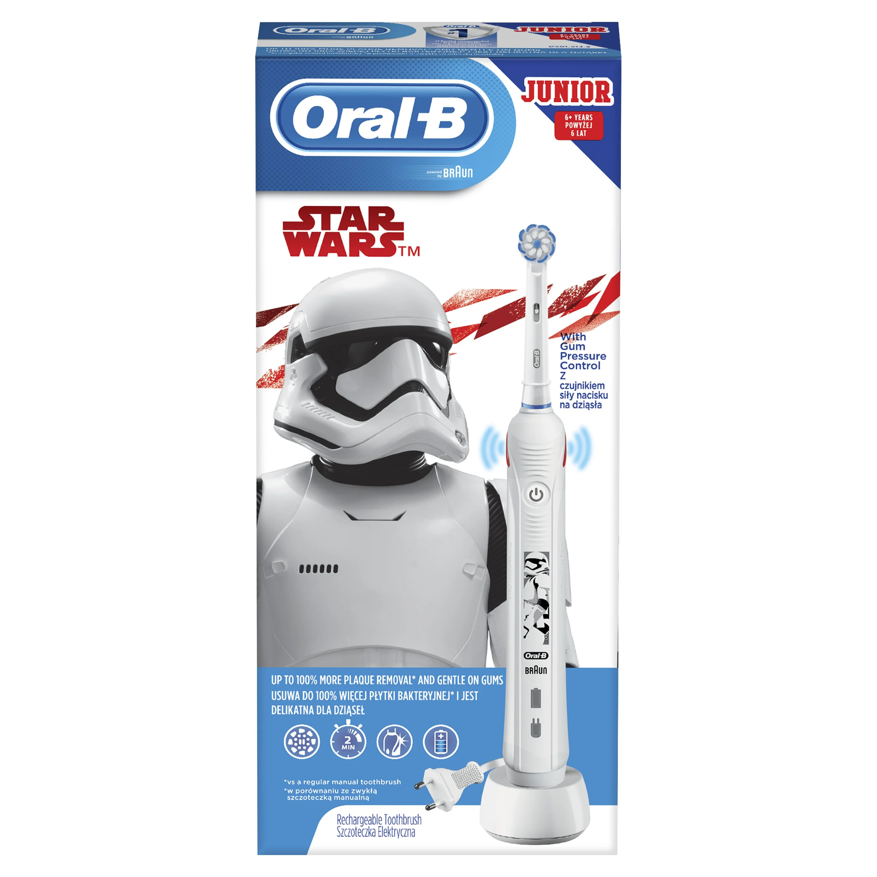 Oral-B Junior Pro 2 Star Wars dětský elektrický zubní kartáček