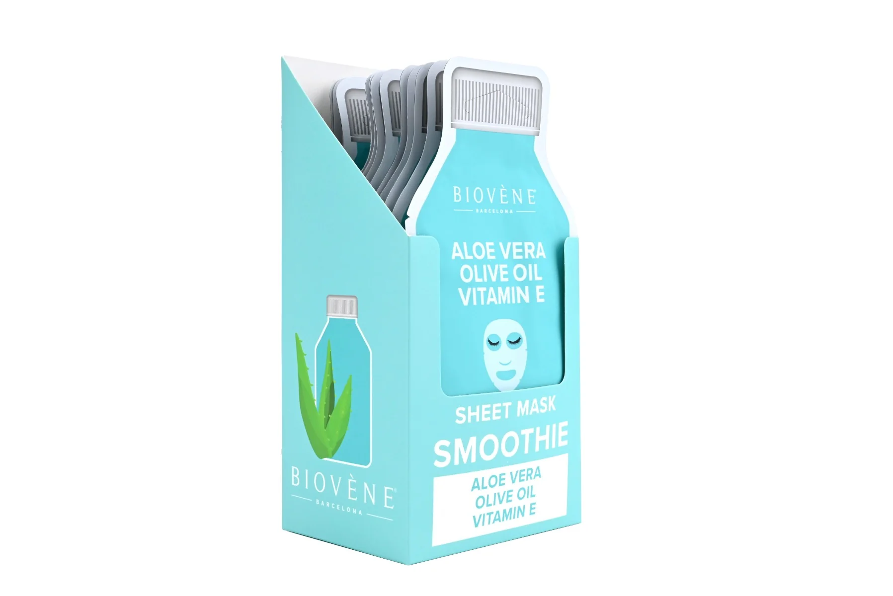 BIOVÉNE Aloe Vera + Vitamin E Dewy-Fresh plátýnková maska 25 ml