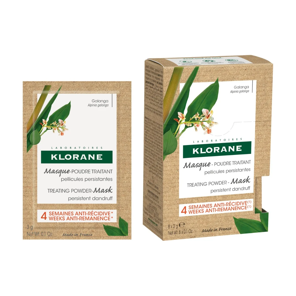 KLORANE Maska na vlasy s galangalem 8x3 g