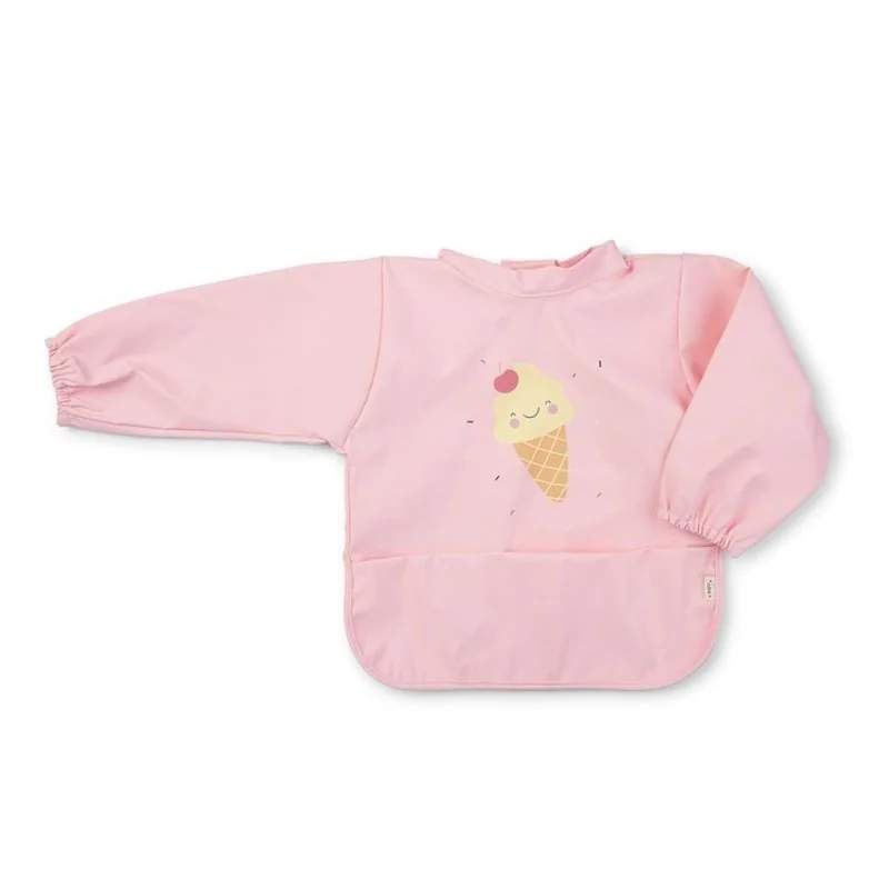Saro Baby nepropustný bryndák s rukávkama Ice Cream