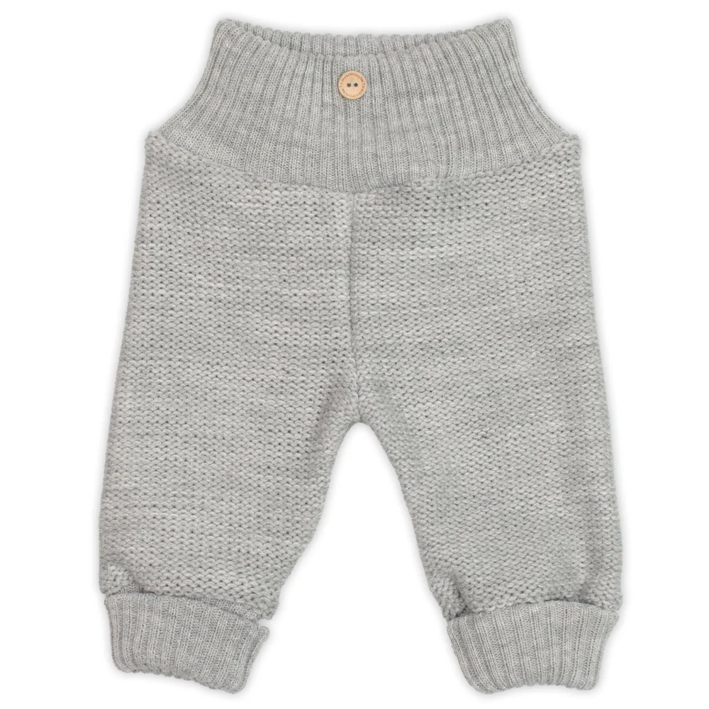 Baby Nellys Rostoucí pletený zavinovací svetřík, kalhoty a čepice, 3D - šedá, vel.56/62