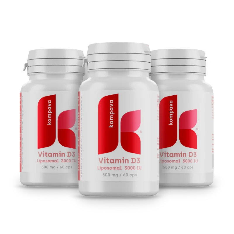 KOMPAVA Lipozomální Vitamín D3 - 60 kapslí