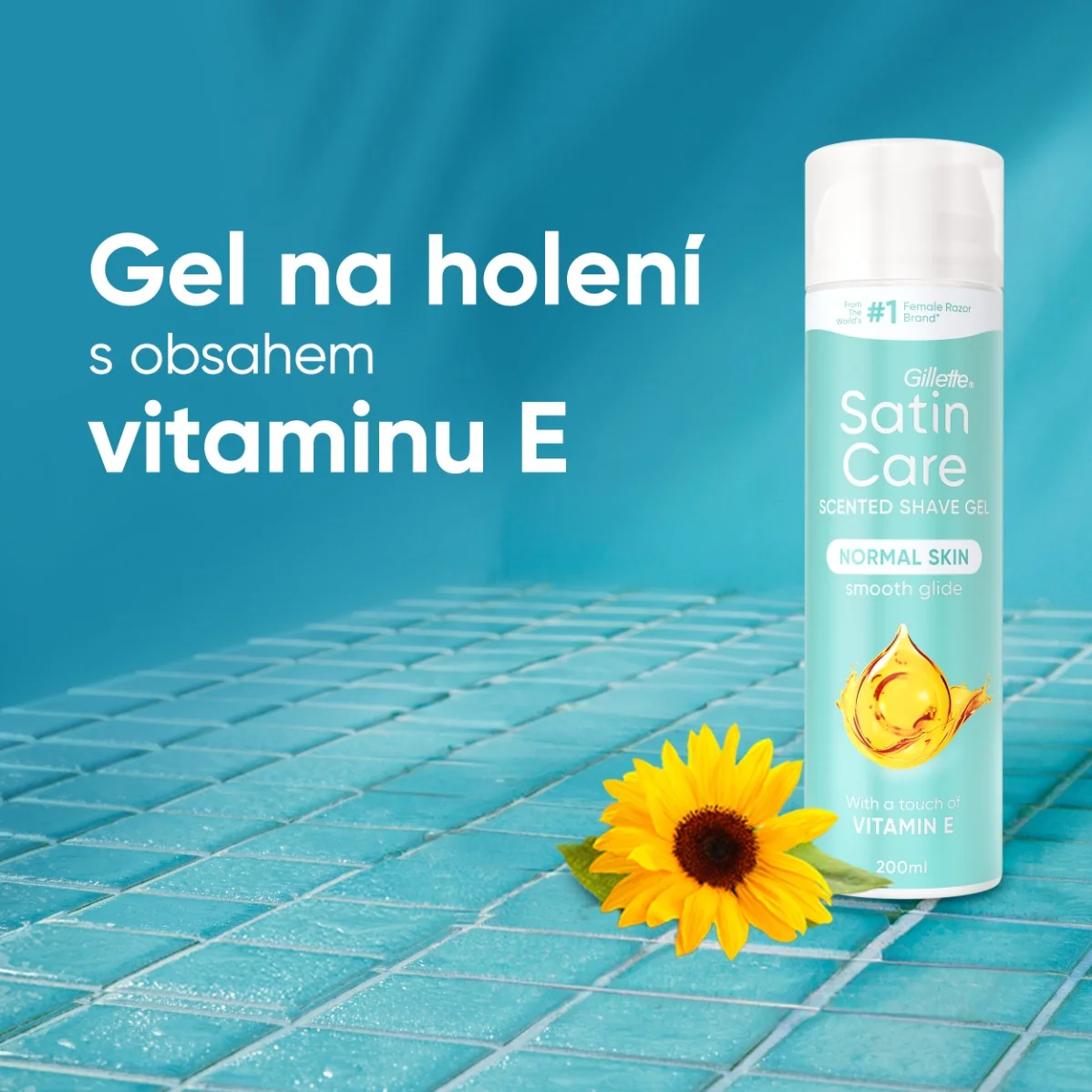 Gillette Venus Satin Care gel na holení s vitamínem E 200 ml