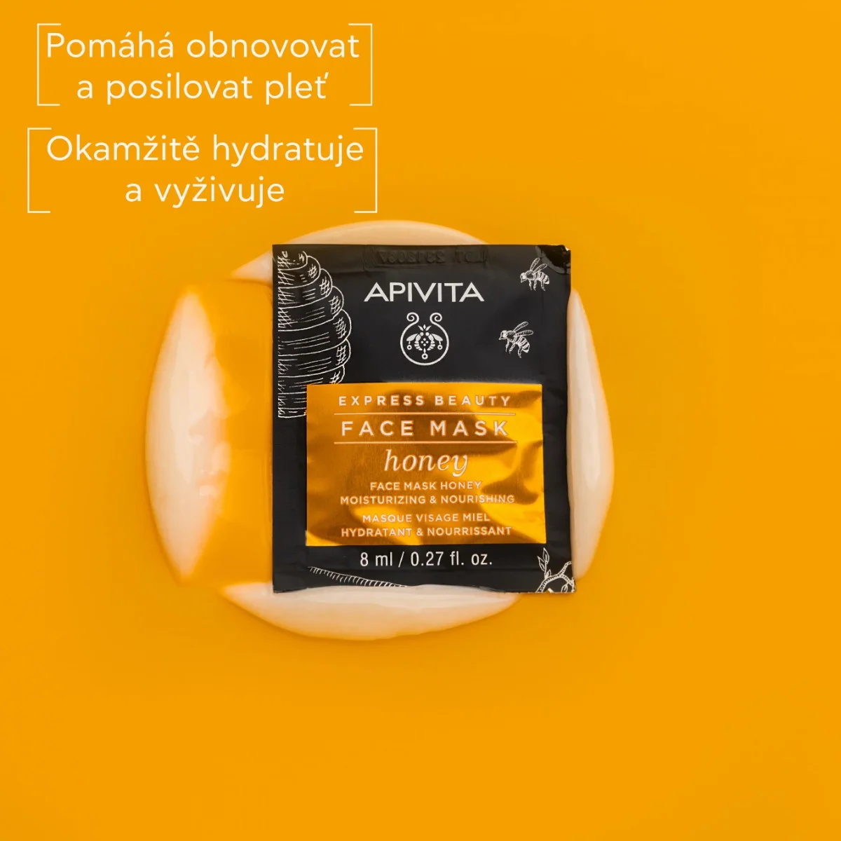 APIVITA Express Beauty Honey pleťová maska 2x8 ml