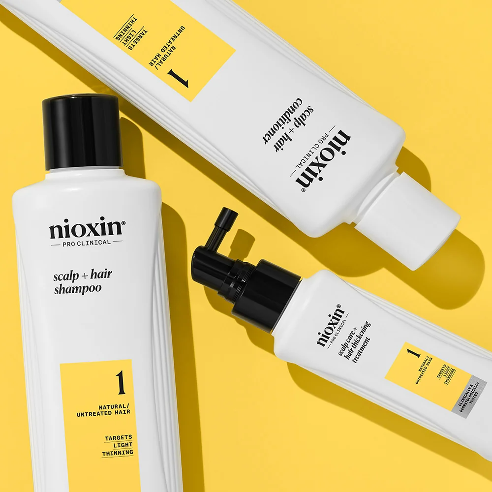 NIOXIN System 1 Scalp and Hair sada na vlasy se sklonem k vypadávání 3 ks