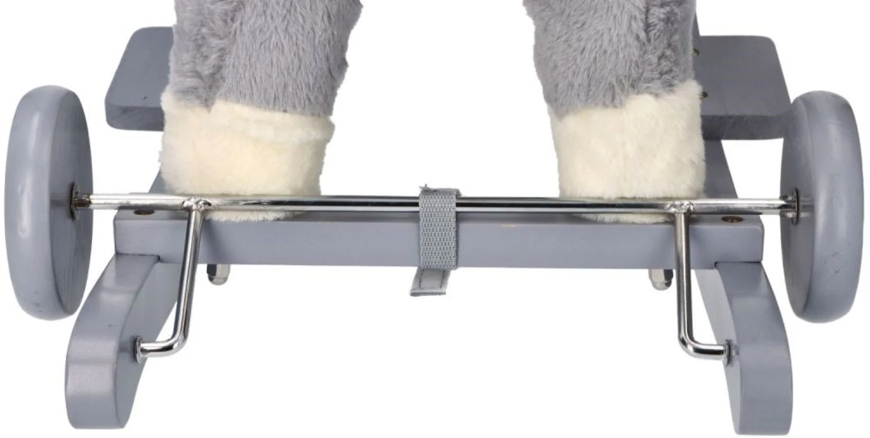 Adam Toys Houpací a jezdící kůň Šedák s kolečky 2v1 - šedý