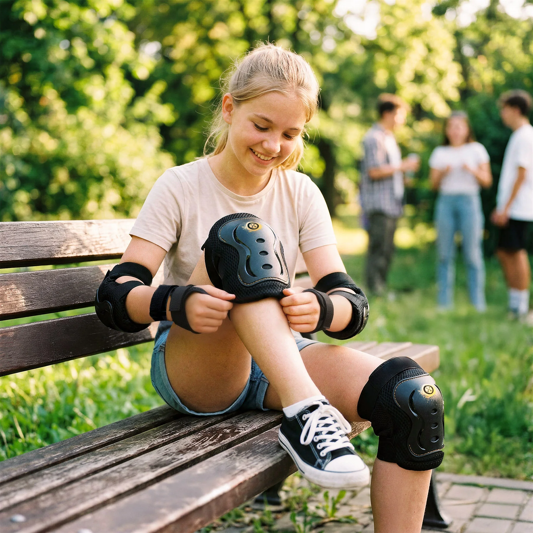 NILS EXTREME Souprava chráničů H320 Fly zlatá Velikost: L