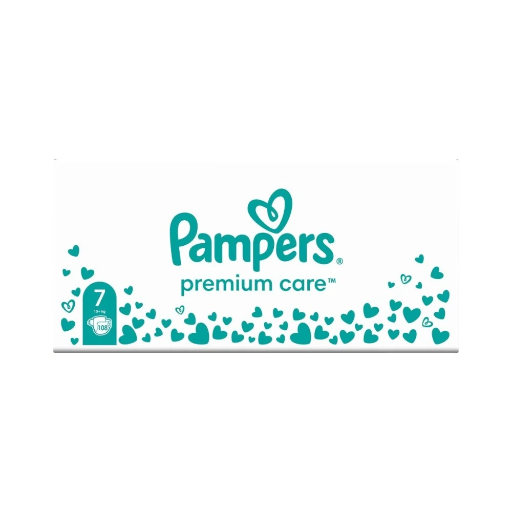 Pampers Premium Care vel. 7 15+ kg dětské pleny 108 ks