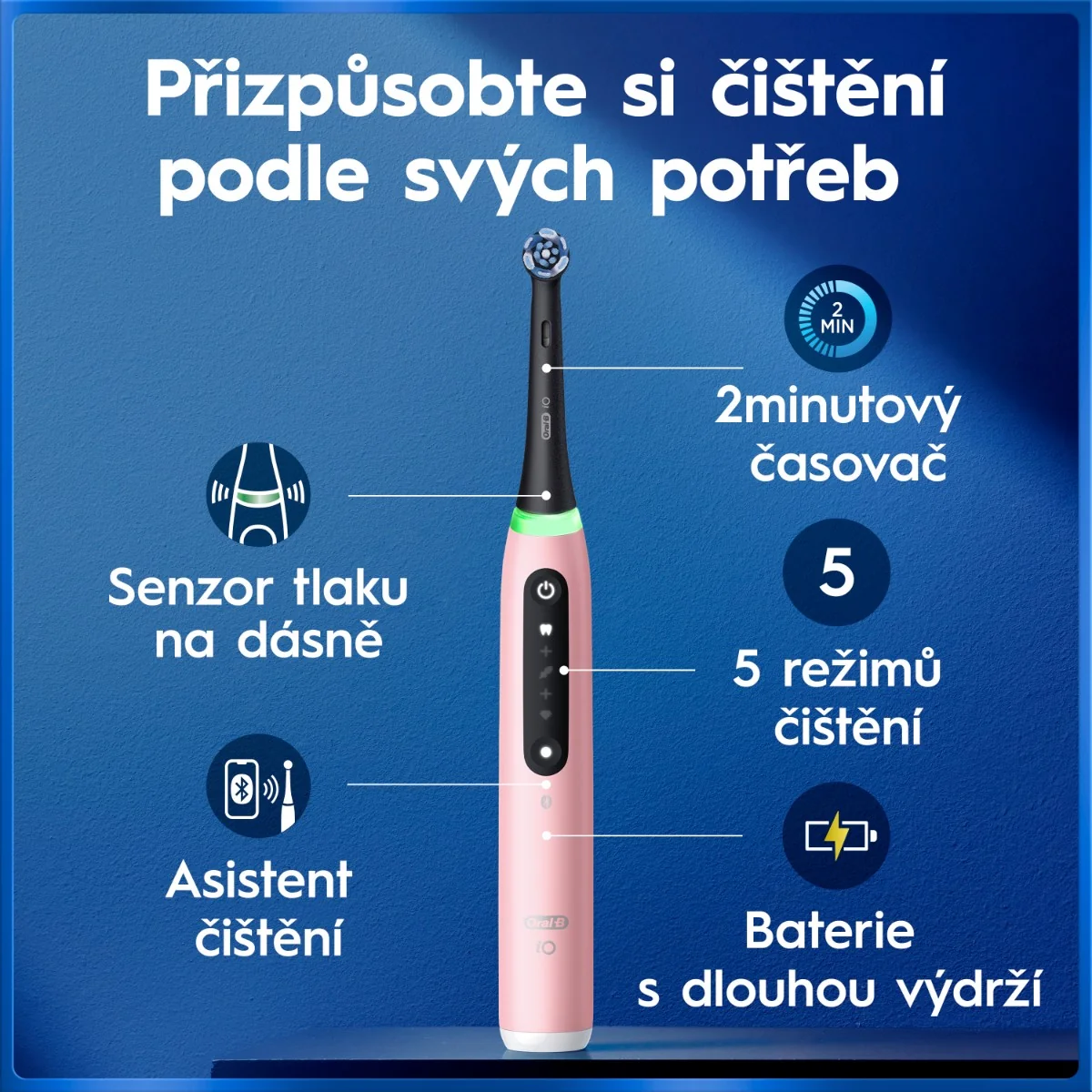 Oral-B iO Series 5 Pink elektrický zubní kartáček