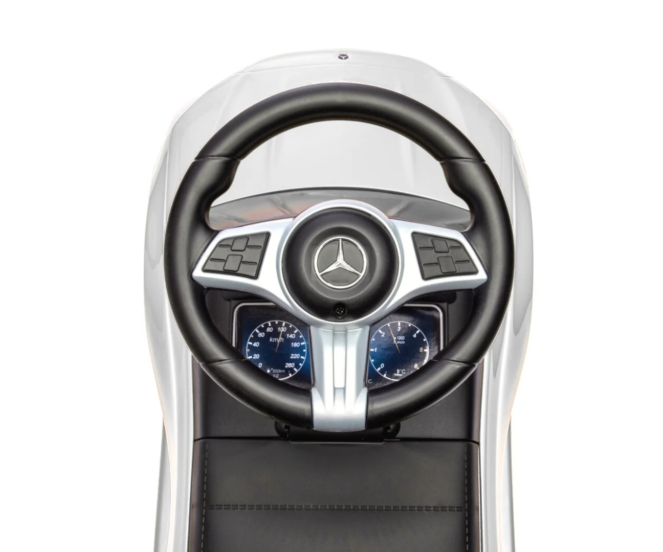 Milly Mally Dětské odrážedlo Mercedes C-Class s vodicí tyčí - bílé