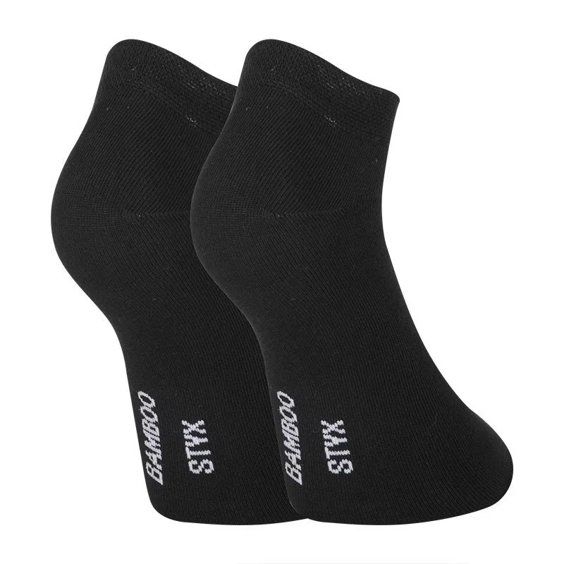 Styx 5PACK ponožky nízké bambusové černé (5HBN960) L