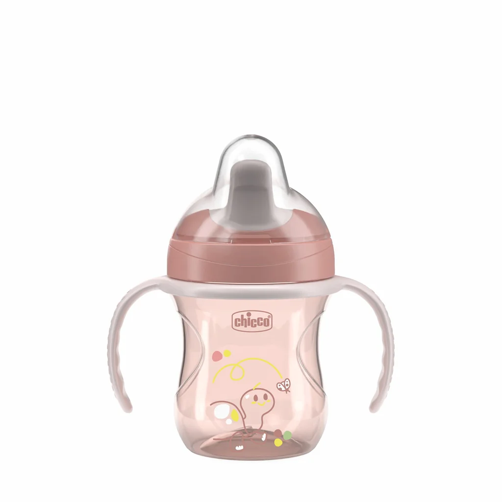 Chicco Hrneček Training s držadly 6m+ 200 ml pink