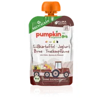 Pumpkin Organics BIO Zeleninové pyré batáty, jogurt, sušené švestky, oves