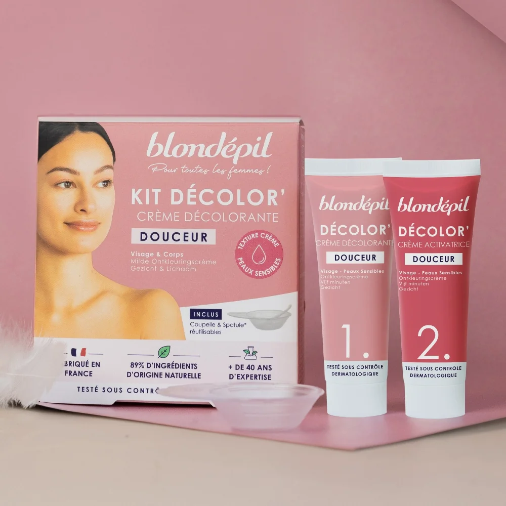 Blondépil Décolor’ Douceur set pro bělení chloupků na obličeji 4 ks