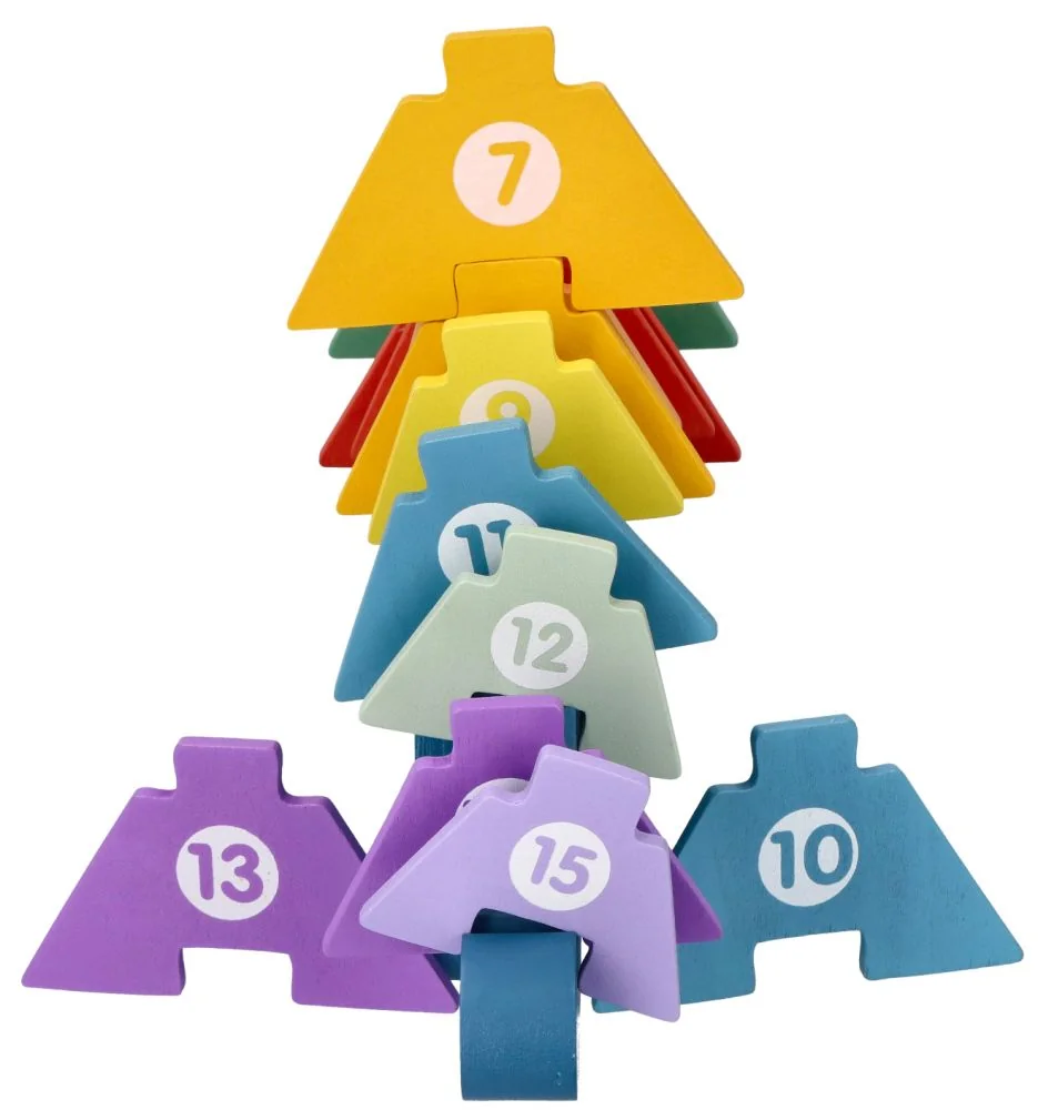 Adam Toys Edukační hračka puzzle s čísly - Dinosaurus - modrý