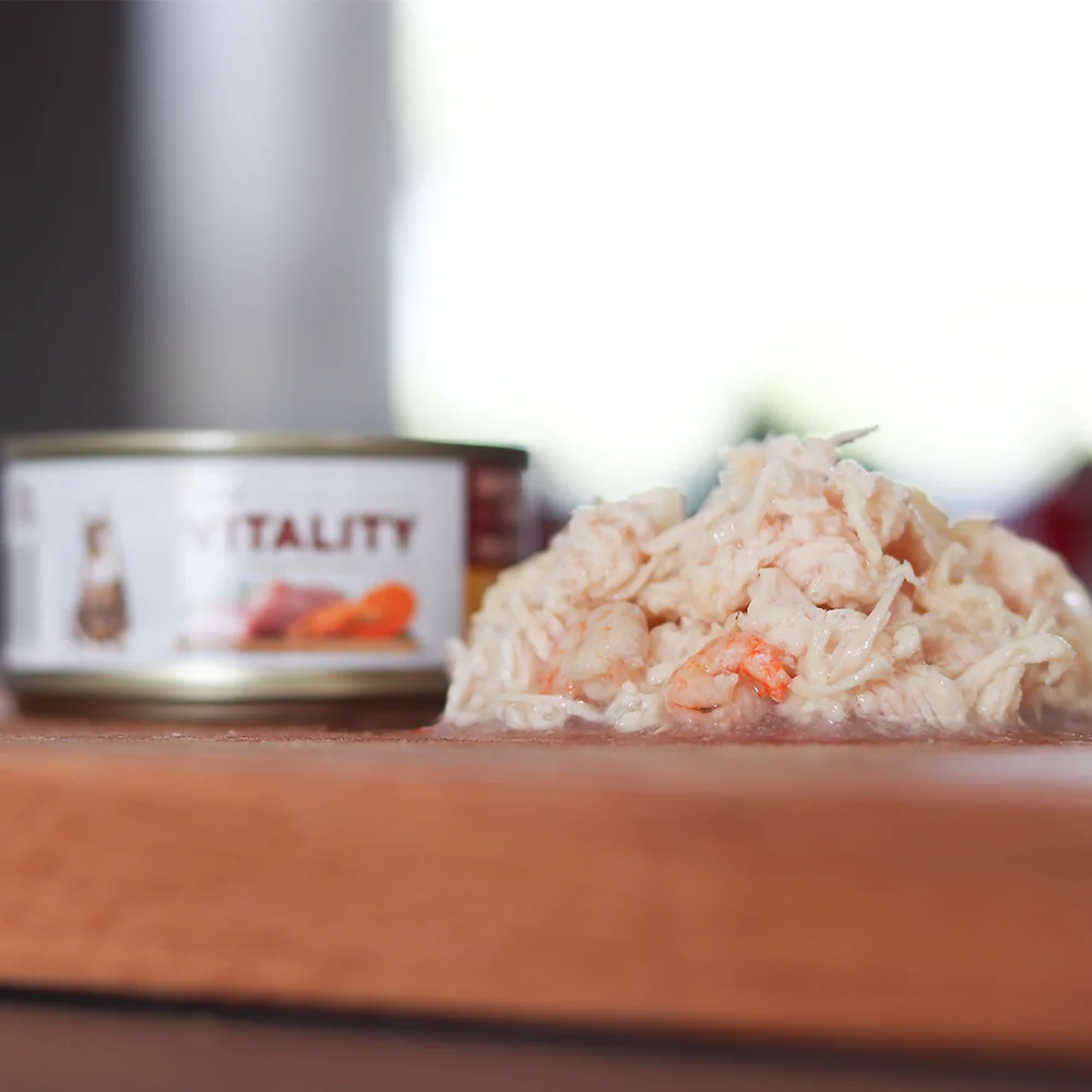 Akinu VITALITY Kuřecí & krevety konzerva pro kočky 10 x 70 g
