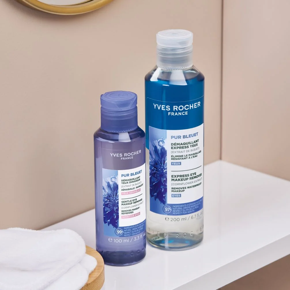Yves Rocher Pur Bleuet Expresní odličovač na oči s chrpou 200 ml
