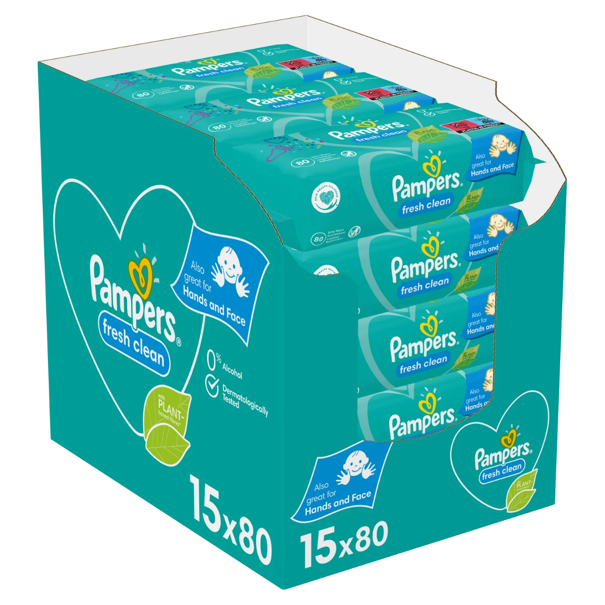 Pampers Fresh Clean vlhčené ubrousky 15x80 ks