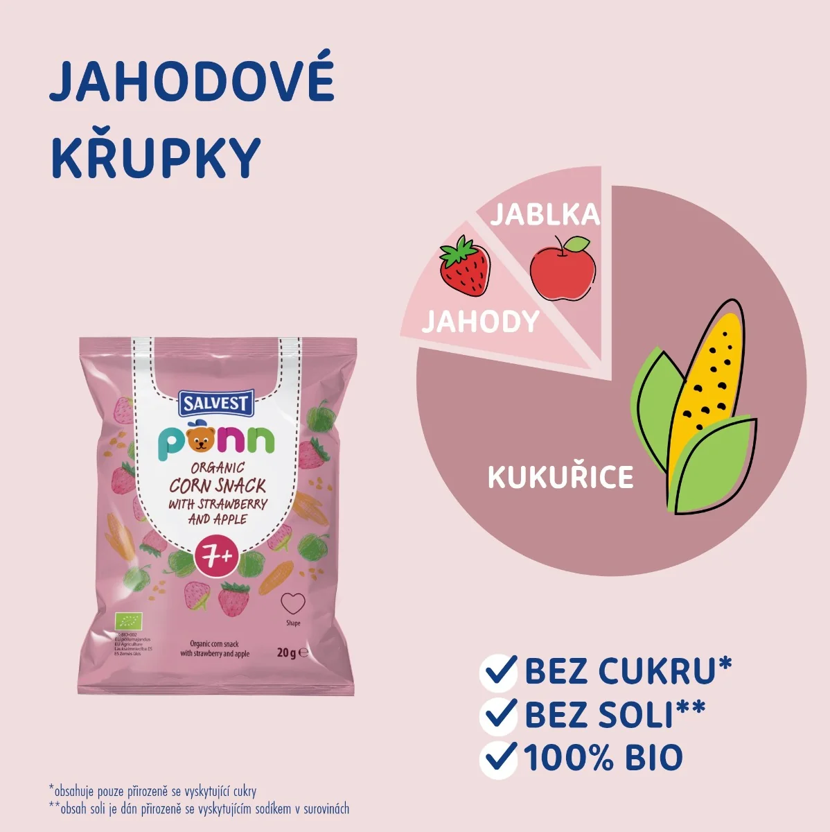 SALVEST Põnn BIO Jahodové křupky 20 g