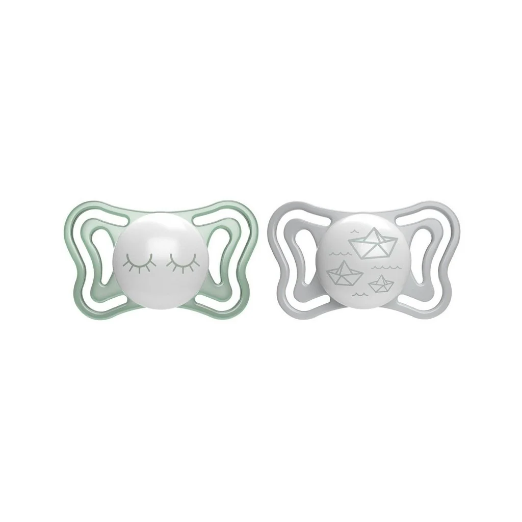 Chicco Dudlík Physio Light silikonový noční 16-36m, 2ks 