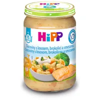 Hipp DĚTSKÉ MENU BIO Těstoviny s lososem, brokolicí a smetanou