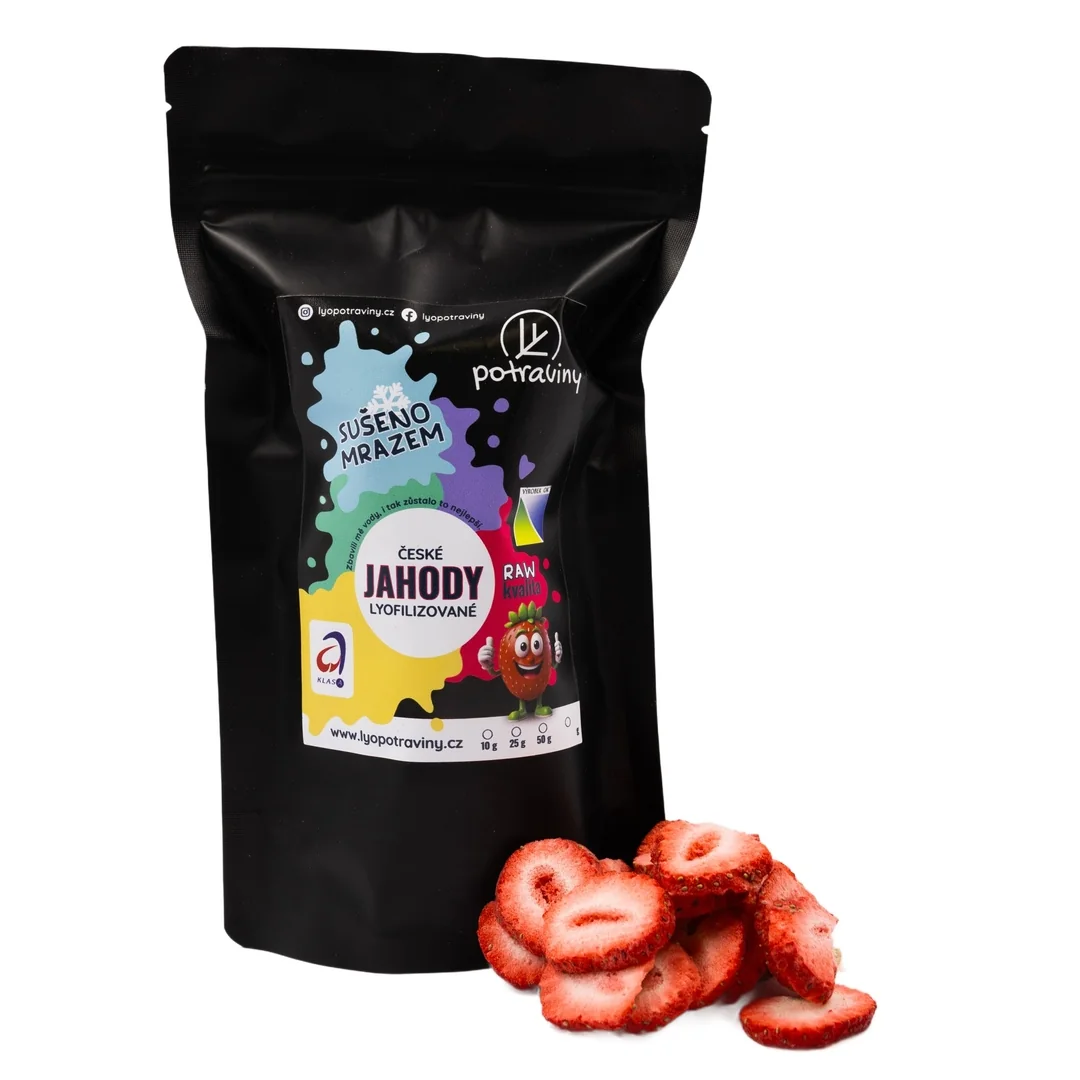 Lyopotraviny Jahody české lyofilizované (sušeno mrazem) - PLÁTKY, 25 g
