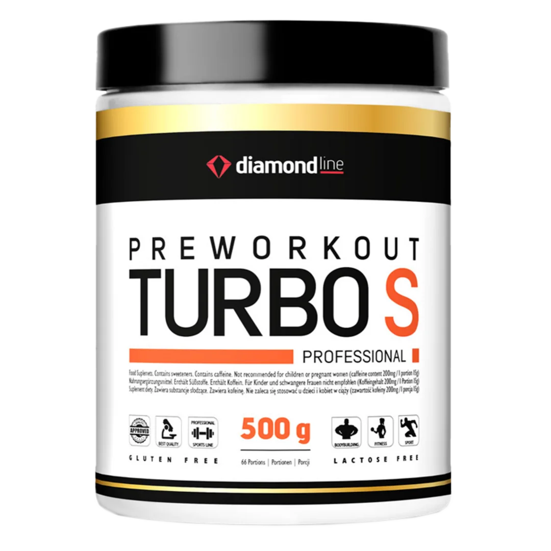HiTec Nutrition Diamond line Turbo S preworkout 500g - pomeranč