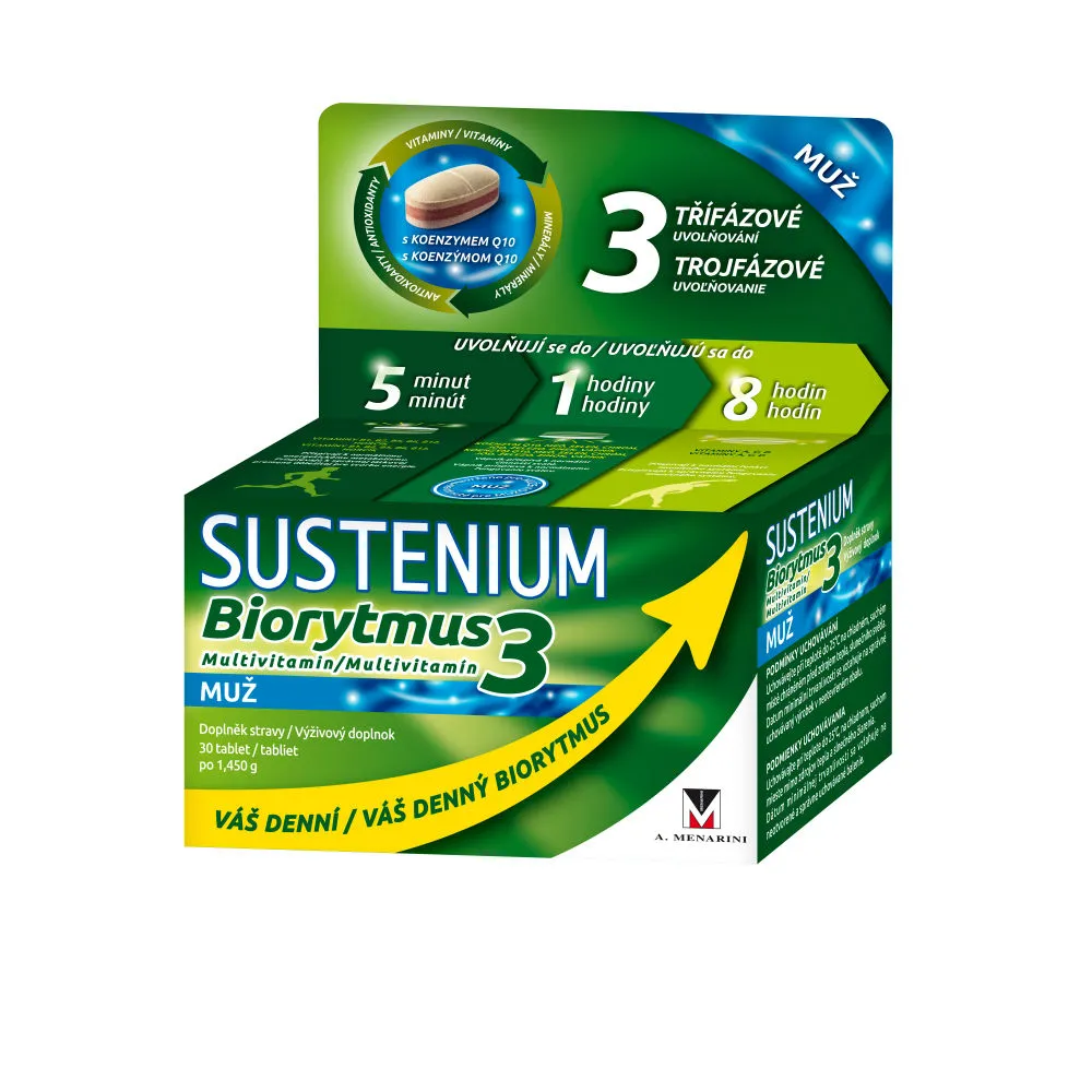 Sustenium Biorytmus 3 multivitamin MUŽ 30 tablet