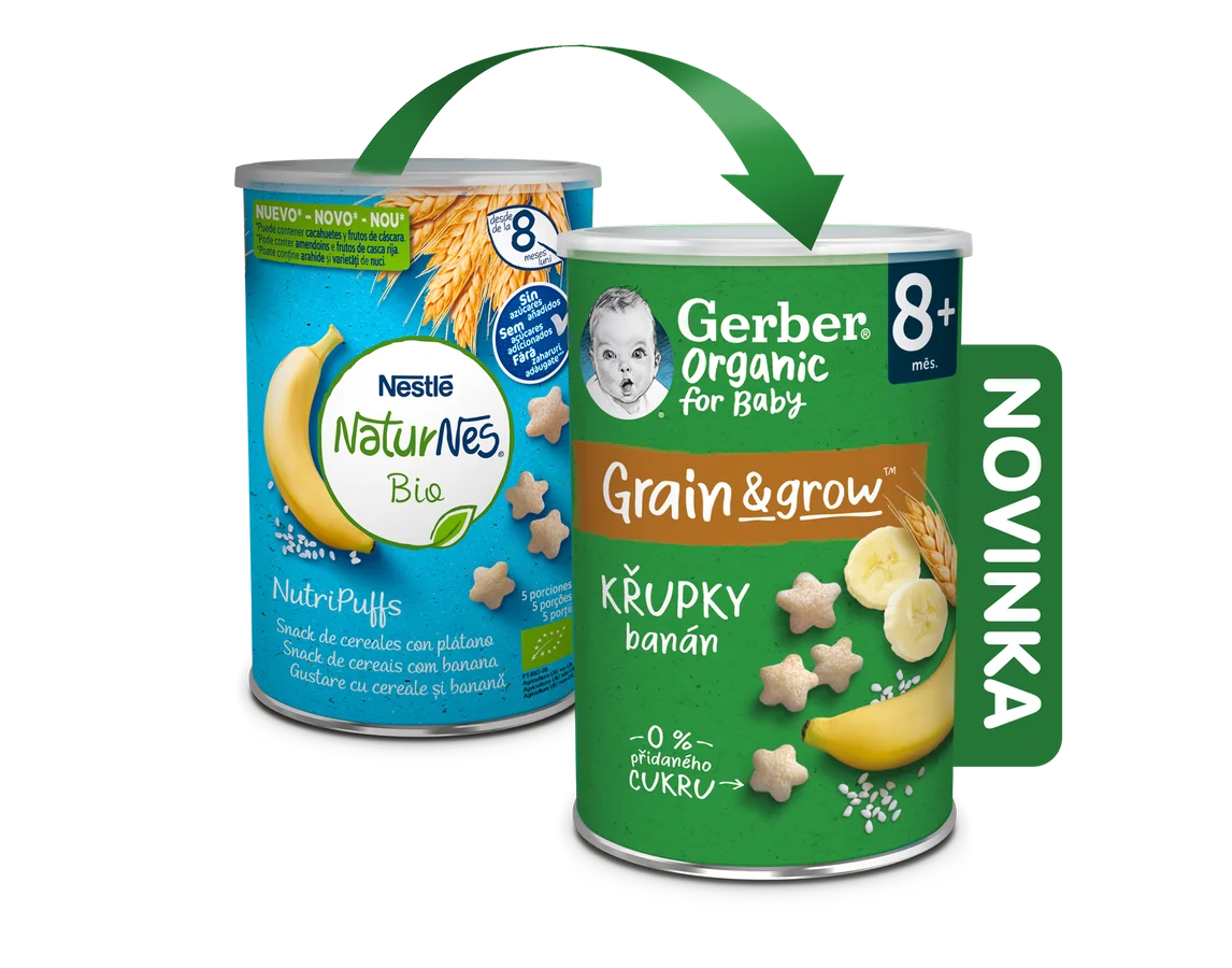 Gerber Organic Křupky banánové BIO 8m+ 35 g