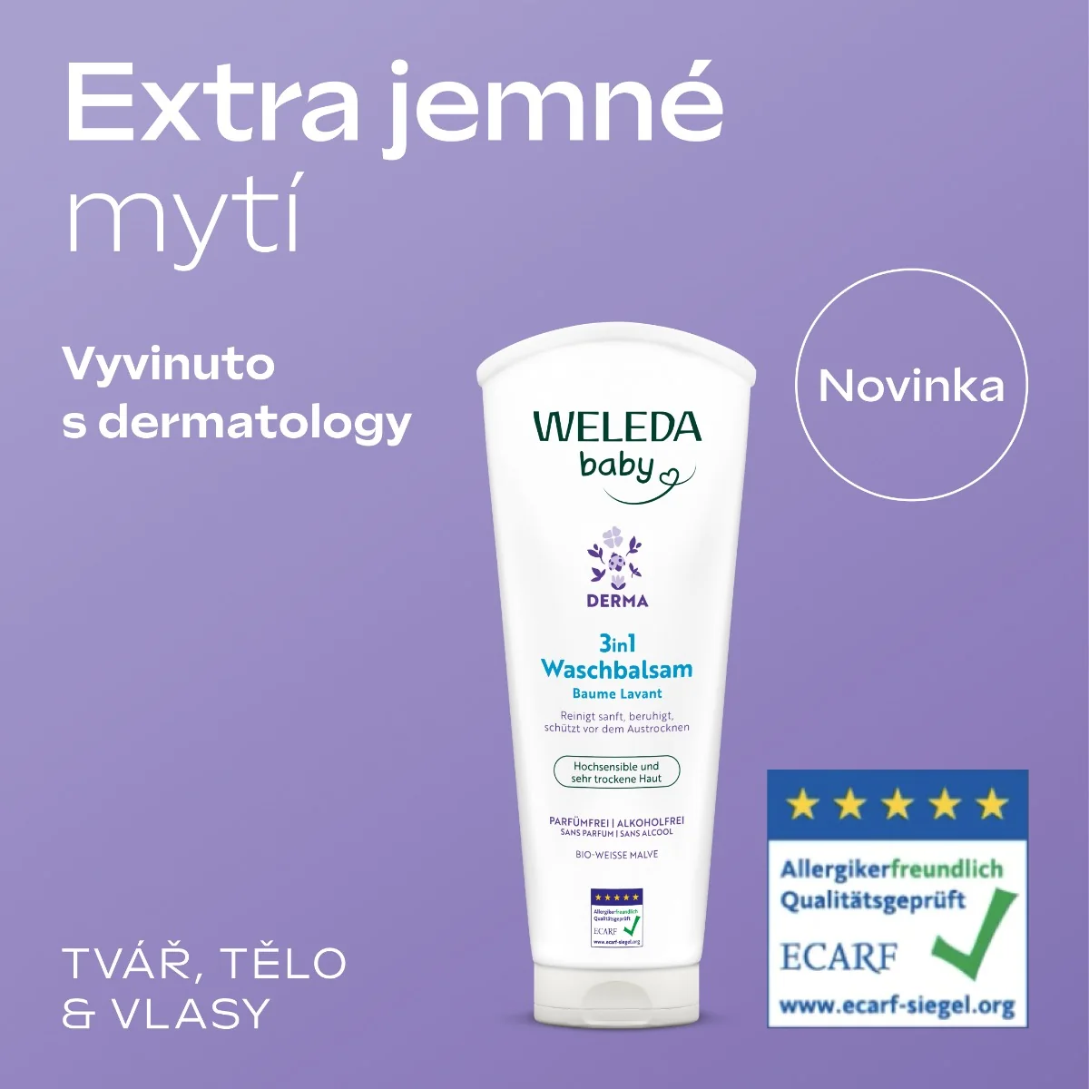 Weleda Baby Derma 3v1 Mycí balzám 200 ml