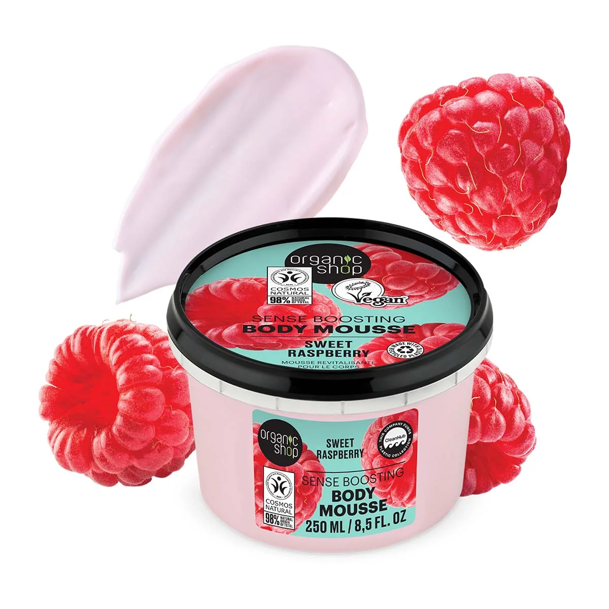 Organic Shop Mix&Match Povzbuzující tělová pěna Sladká malina 250 ml