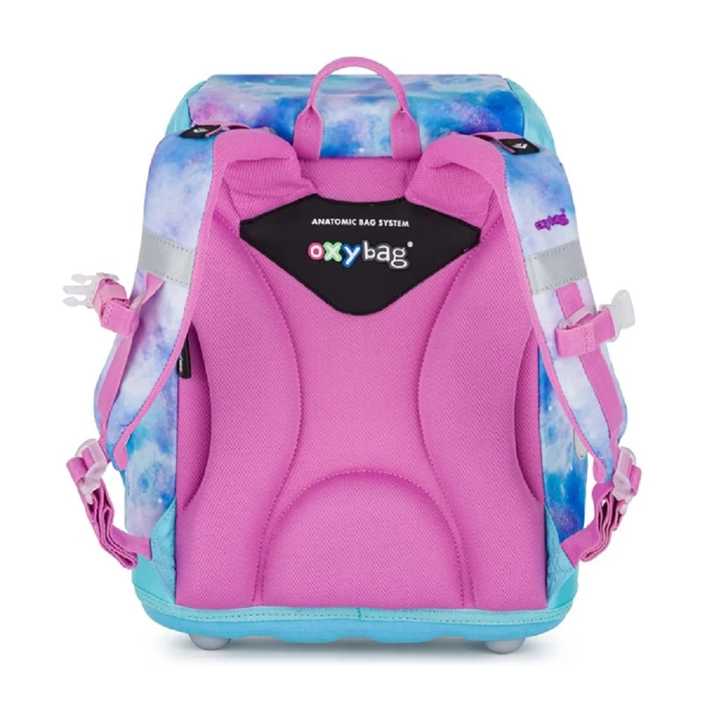 Oxybag OXY SHERPY - školní set Unicorn 4 ks: batoh, penál, sáček, placky batoh, penál, sáček