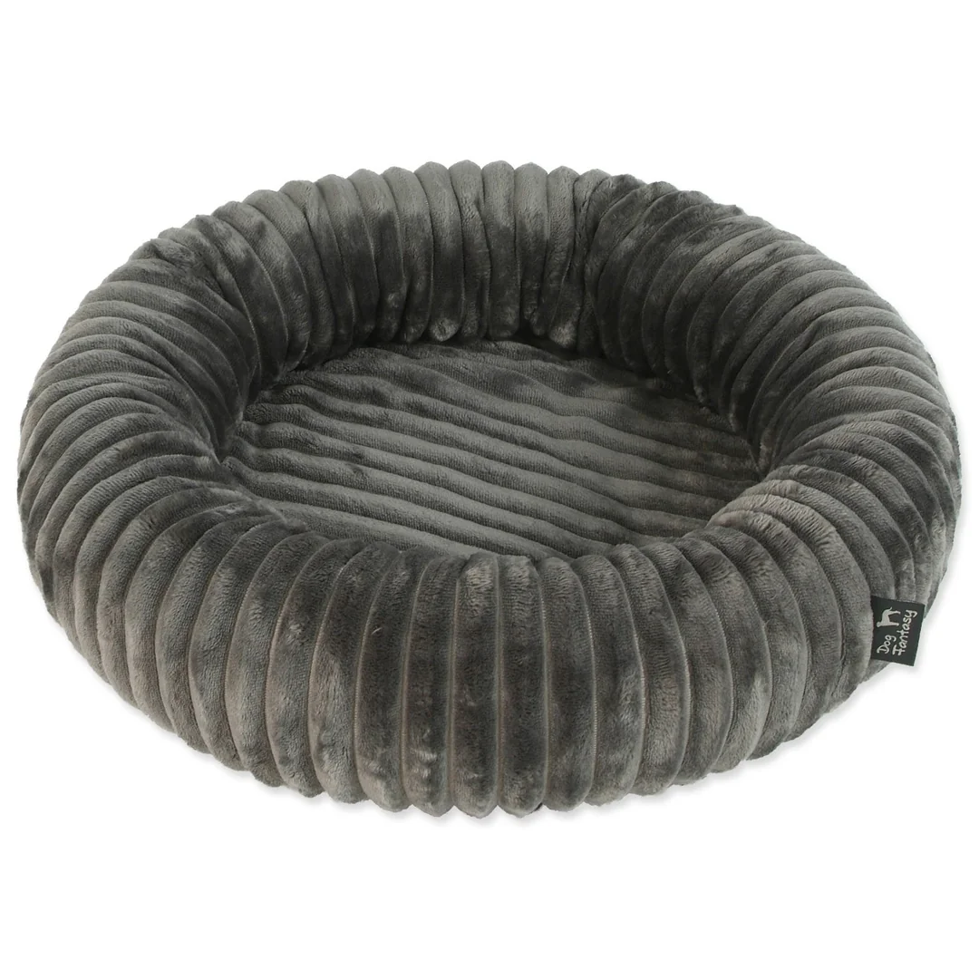 Dog Fantasy Pelech Stripe kulatý šedivý 40cm