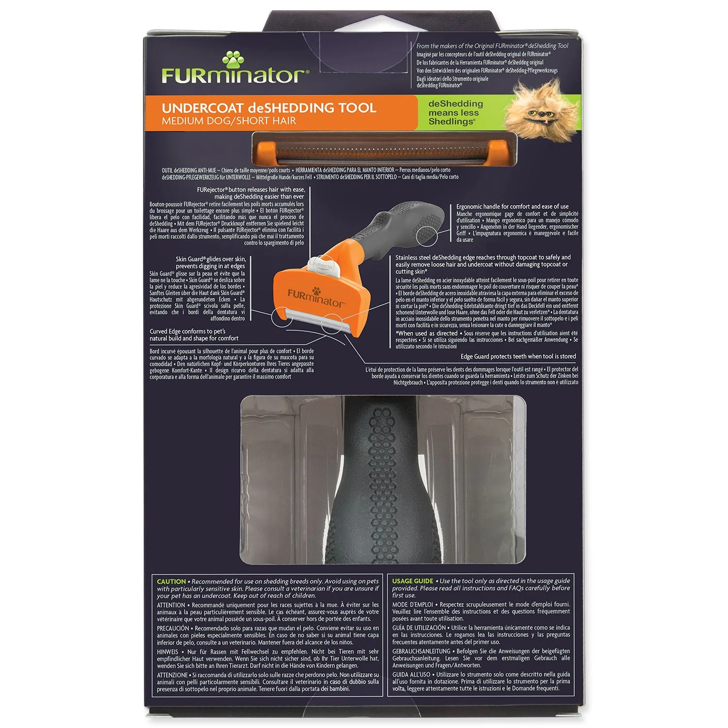 FURminator Hřeben krátká srst M 9-23kg