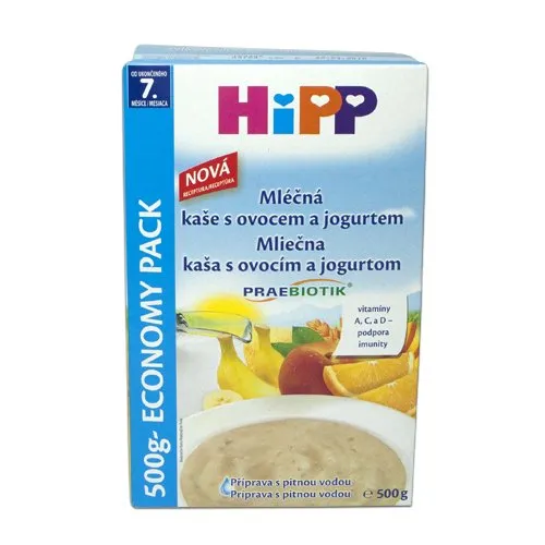 Hipp KAŠE PREBIO mléčnoobilná s ovocem a jogurtem 500 g