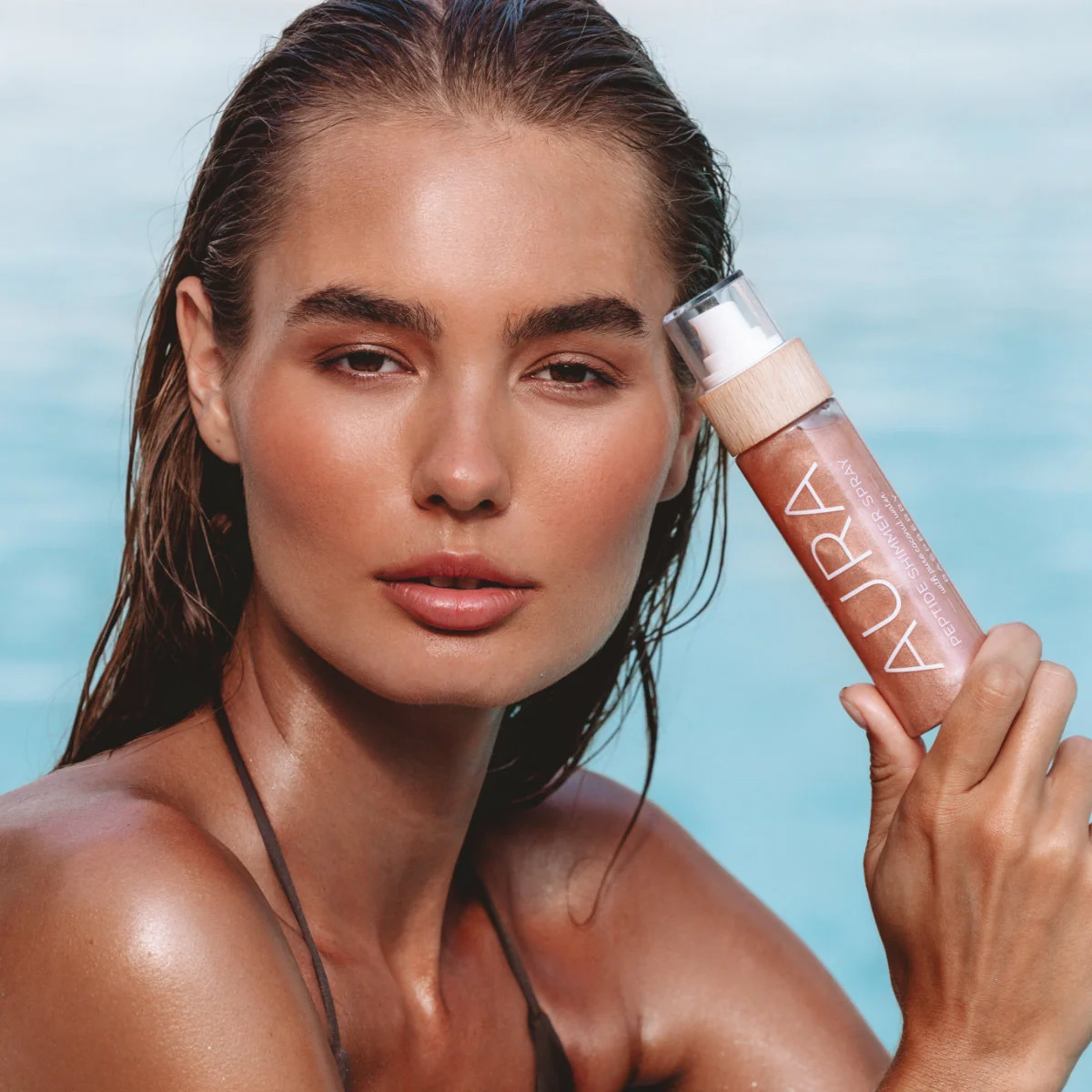 COCOSOLIS Shimmer Aura peptidový sprej se třpytkami 100 ml