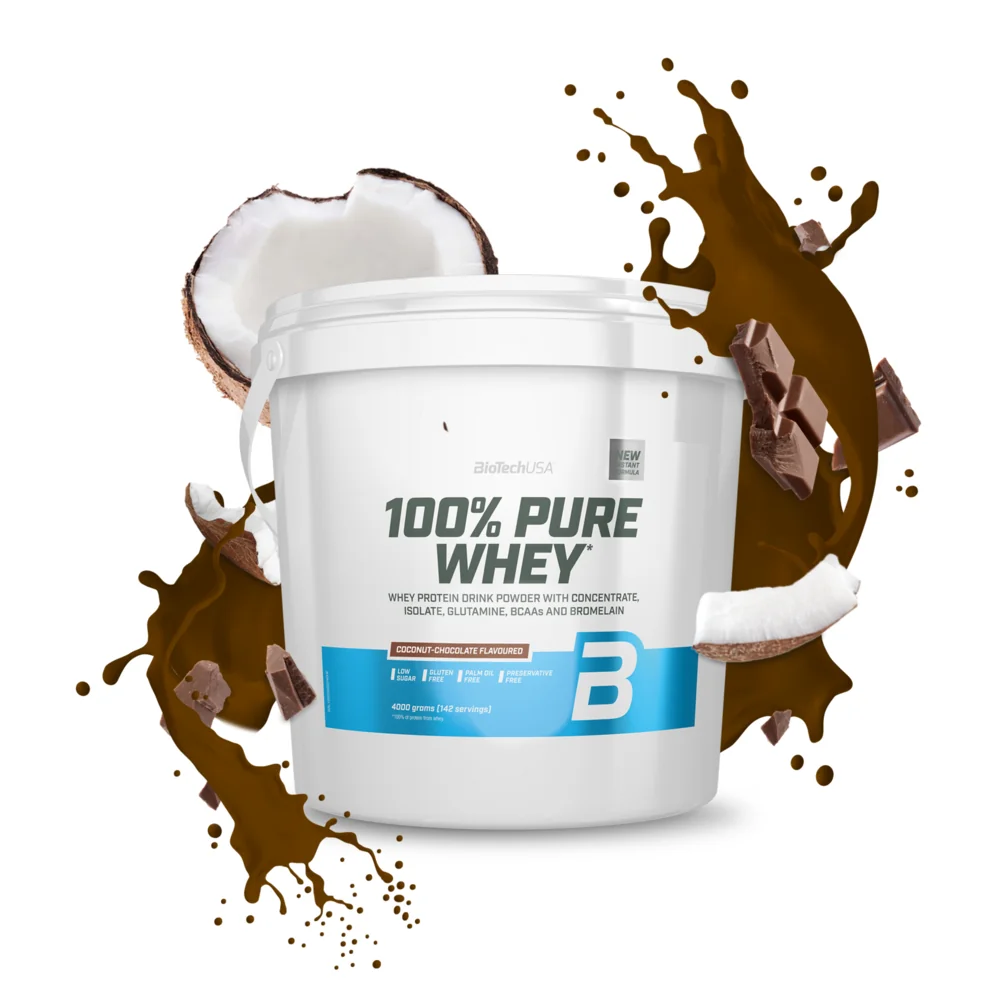 BioTech USA 100% Pure Whey 4000 g kokos-čokoláda