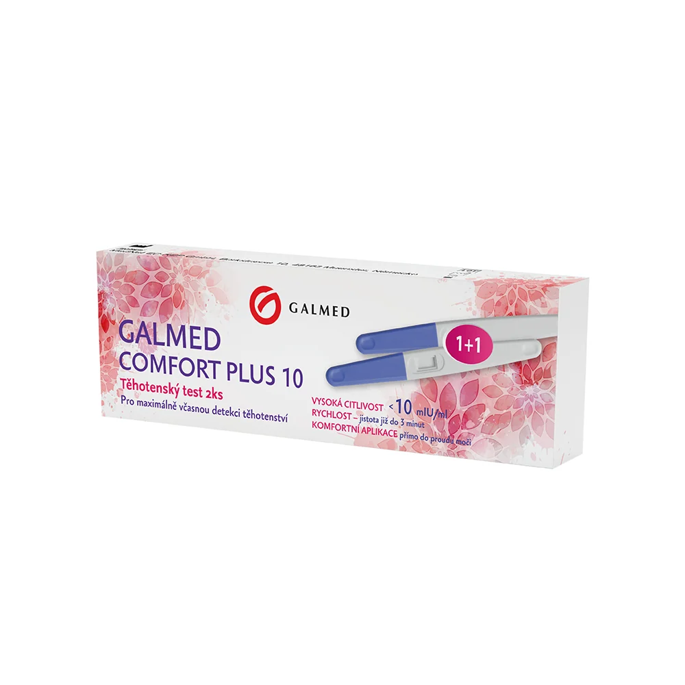 Galmed Těhotenský test Comfort Plus 10 1+1 ks
