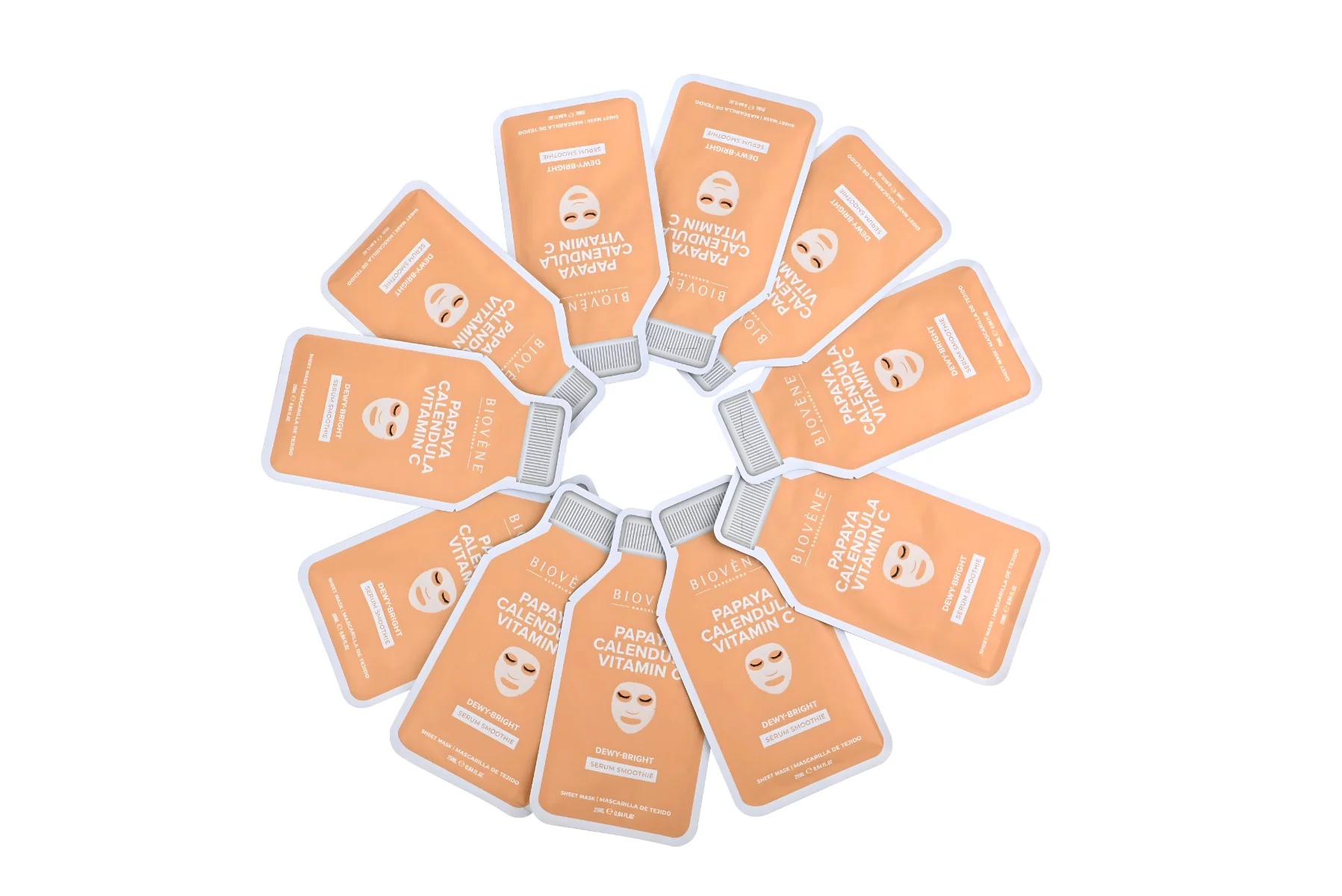 BIOVÉNE Papaya + Vitamin C Dewy-Bright plátýnková maska 25 ml